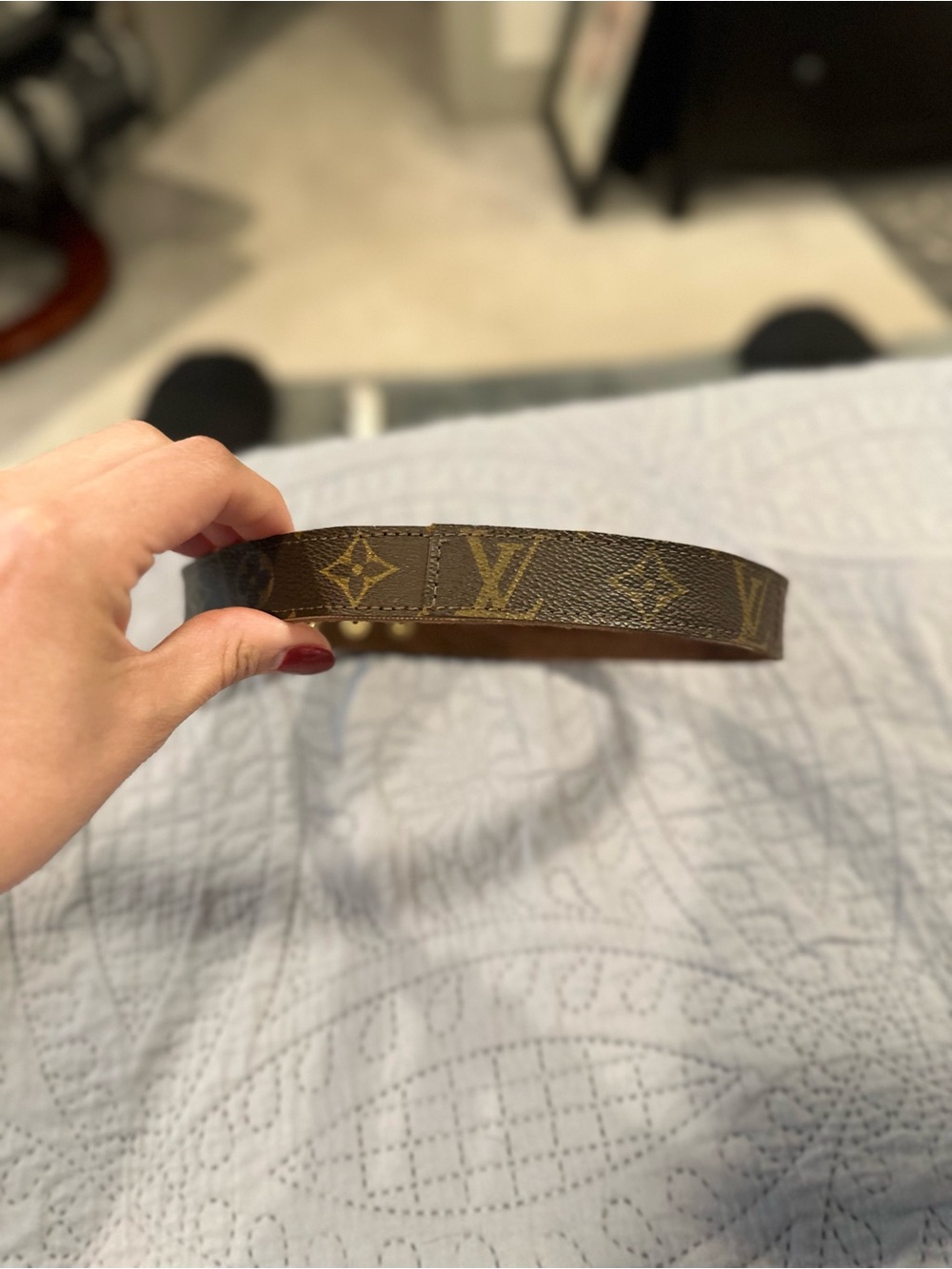 Vintage Boho Adjustable Hat Band Brown monogram